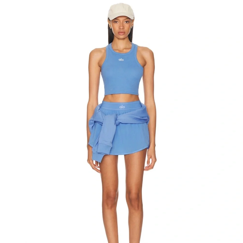 Alo Yoga Match Point Tennis Skirt Crystal Clear Blue S